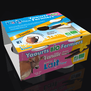 Yaourts Bio Vanille Pack X4