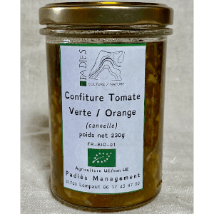 Confiture Tomate Verte / Orange (cannelle)