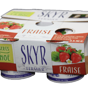 Skyr aromatisé, à la fraise (pack de 4x110g)