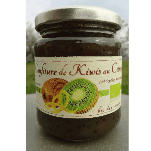 confiture de kiwi et citron zestes 230 g