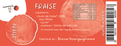 SORBET PLEIN FRUIT FRAISE 516ML