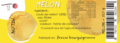 SORBET PLEIN FRUIT MELON 516ML