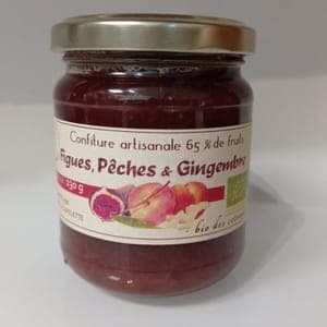 Confiture de Figue, Pêche & Gingembre 230 g