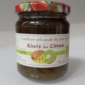 Confiture de Kiwi et Citron zestes 230 g