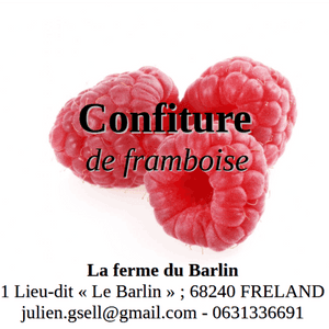 Confiture de framboise épépinée