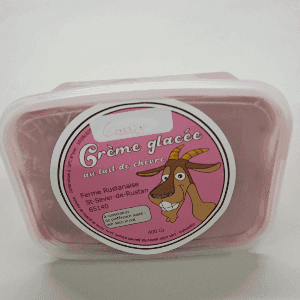 Glace au lait de chèvre Cassis