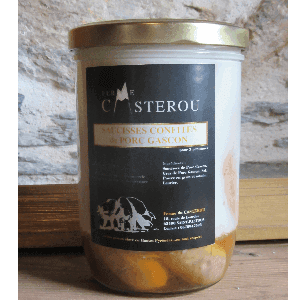 Saucisses Confites Porc Noir Ferme du CASTEROU