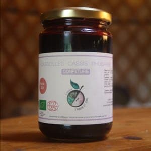 CONFITURE BIO CASSEILLES-CASSIS-RHUBARBE