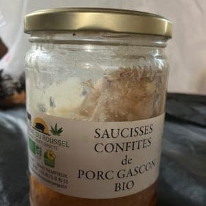 Saucisses confites de porc gascon bio