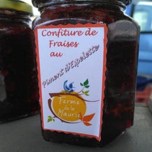 Confiture de fraise au piment d'Espelette 