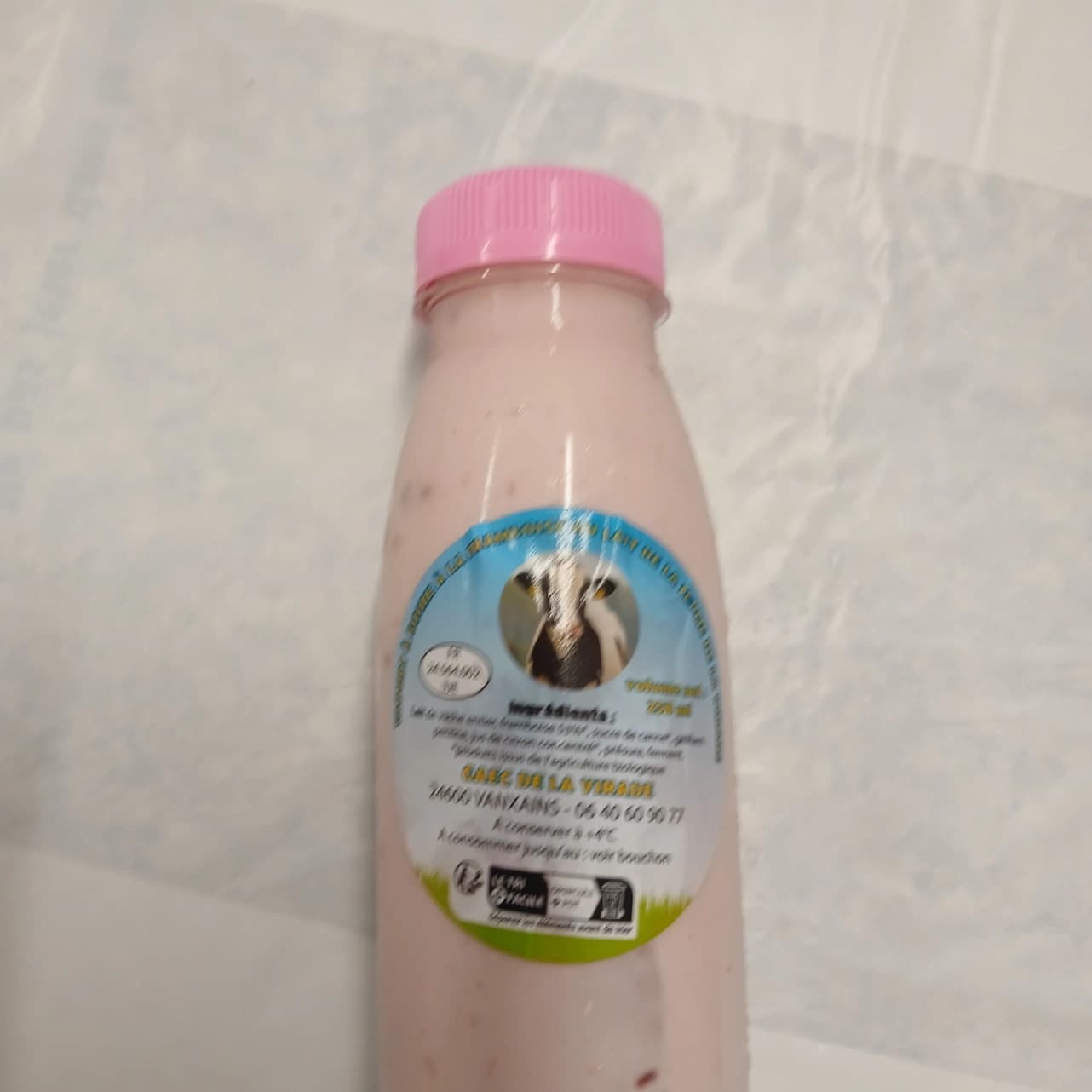 Yaourt à boire framboise 