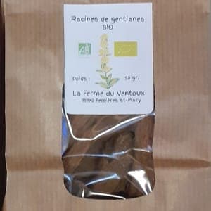 Racines de Gentiane séchées