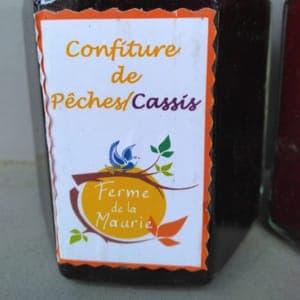Confiture de pêches et cassis 