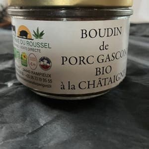 Boudin de porc gascon bio à la chataigne