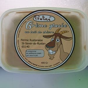 Glace au lait de chèvre Praliné