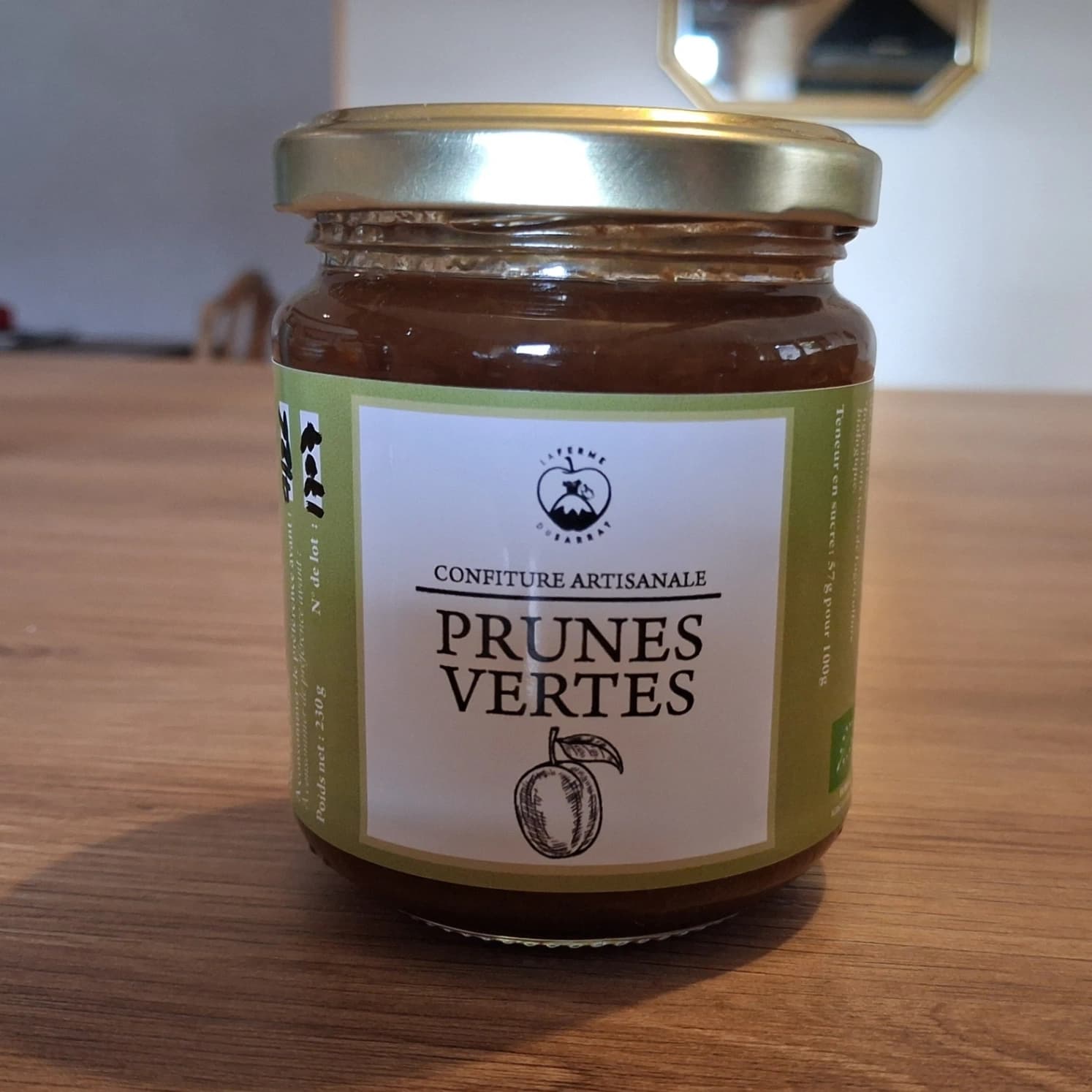 Confiture de prunes vertes