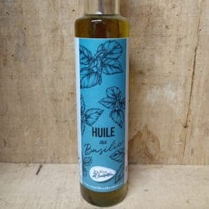 Huile d'olive au basilic