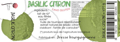 GLACE VEGETALE BASILIC CITRON 516ML