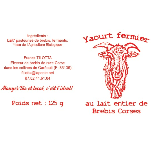 Yaourts nature au lait entier de brebis