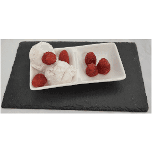Glace Yaourt Nature Marbrée Framboise