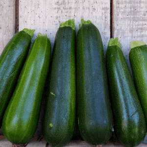 Courgettes longues vertes