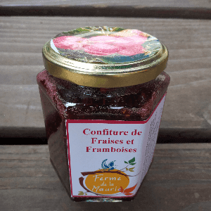 Confiture de fraises et framboises