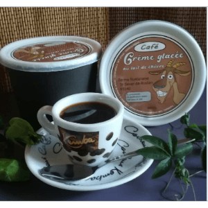 Glace au lait de chèvre Café