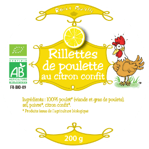 Rillette 100% poulette citron confit