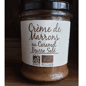 crème de marrons au caramel beurre salé BIO et DEMETER  200gr