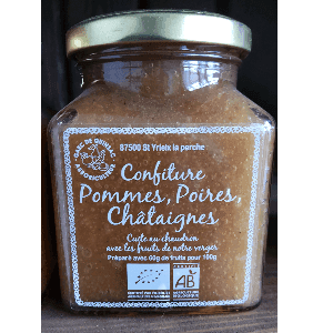 Confiture pomme poire châtaigne bio 330gr