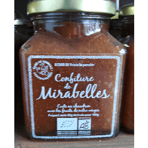 Confiture de mirabelle bio 330gr