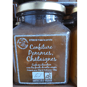 Confiture pomme châtaigne bio 330gr