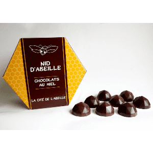 H) "Nid d'abeille" Coffret de chocolats au miel