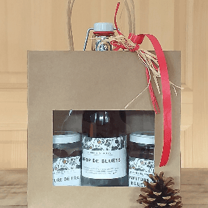 coffret sirop bluets confiture fraises confiture bluets