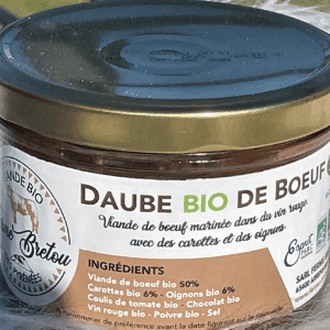 Conserve DAUBE BOEUF BIO 350 GR