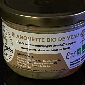 Conserve BLANQUETTE VEAU BIO 350 GR