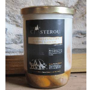 Saucisses Confites Porc Noir Ferme du CASTEROU