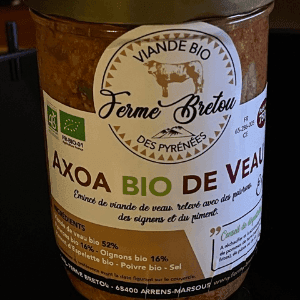 Conserve AXOA VEAU BIO 750GR