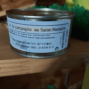 Conserve de pâté de campagne au St Nectaire