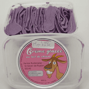 Glace au lait de chèvre Myrtille