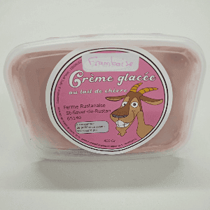 Glace au lait de chèvre Framboise