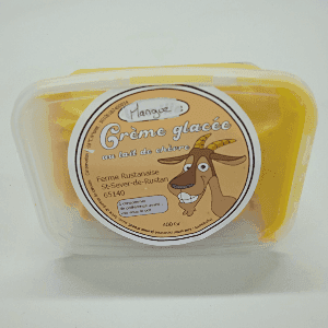 Glace au lait de chèvre Mangue