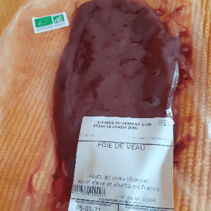 Foie de veau de lait bio