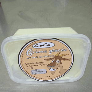 Glace au lait de chèvre Coco