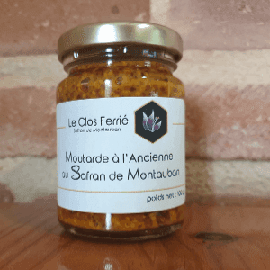 Moutarde à l'Ancienne au Safran de Montauban - 100gr
