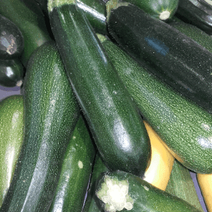caisse de courgettes
