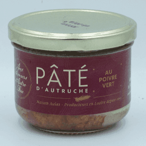 Pâté d'autruche au poivre vert 180 gr