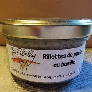 Rillette de poule au basilic