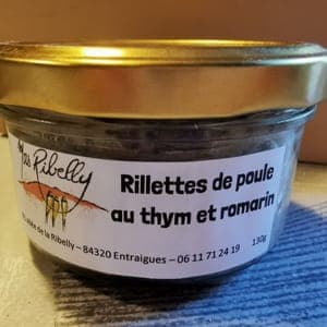 Rillette de poule au thym et romarin