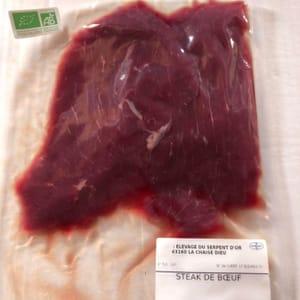 Steak de bœuf bio